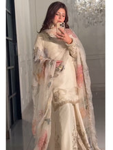 Celestial Bloom – Ivory Hand-Embroidered Luxury Ensemble